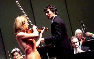 9/29/2007 Elizabeth performing Mozart on stage in San Bernardino, Calif. with Maestro Carlo Ponti, Jr. looking on.