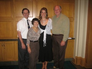 8/2007 Farewell Party at the Encore School for Strings in Hudson, Ohio. David Cerone, Linda Cerone, Founders and Directors, and violin teacher Robert Lipsett.